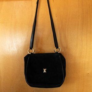 Y2K Paloma Picasso Black Suede Crossbody Handbag